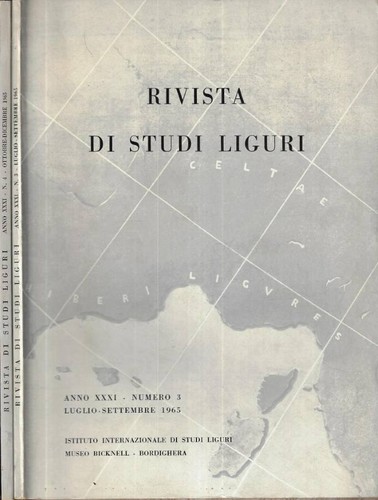 Rivista studi liguri - liguri, anno