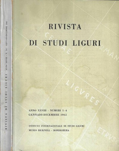 Rivista studi liguri anno - liguri,