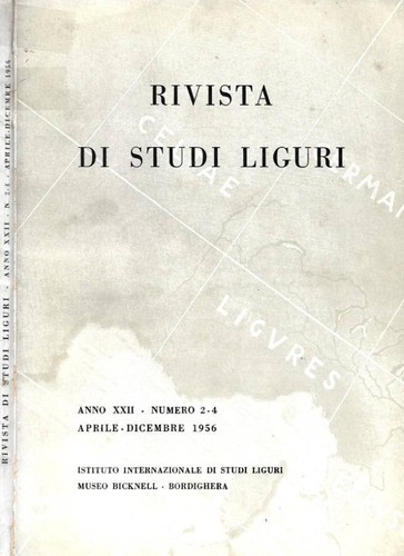 Rivista studi liguri - di, anno
