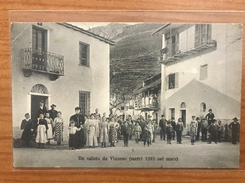 Cartolina saluti viozene - saluti, da